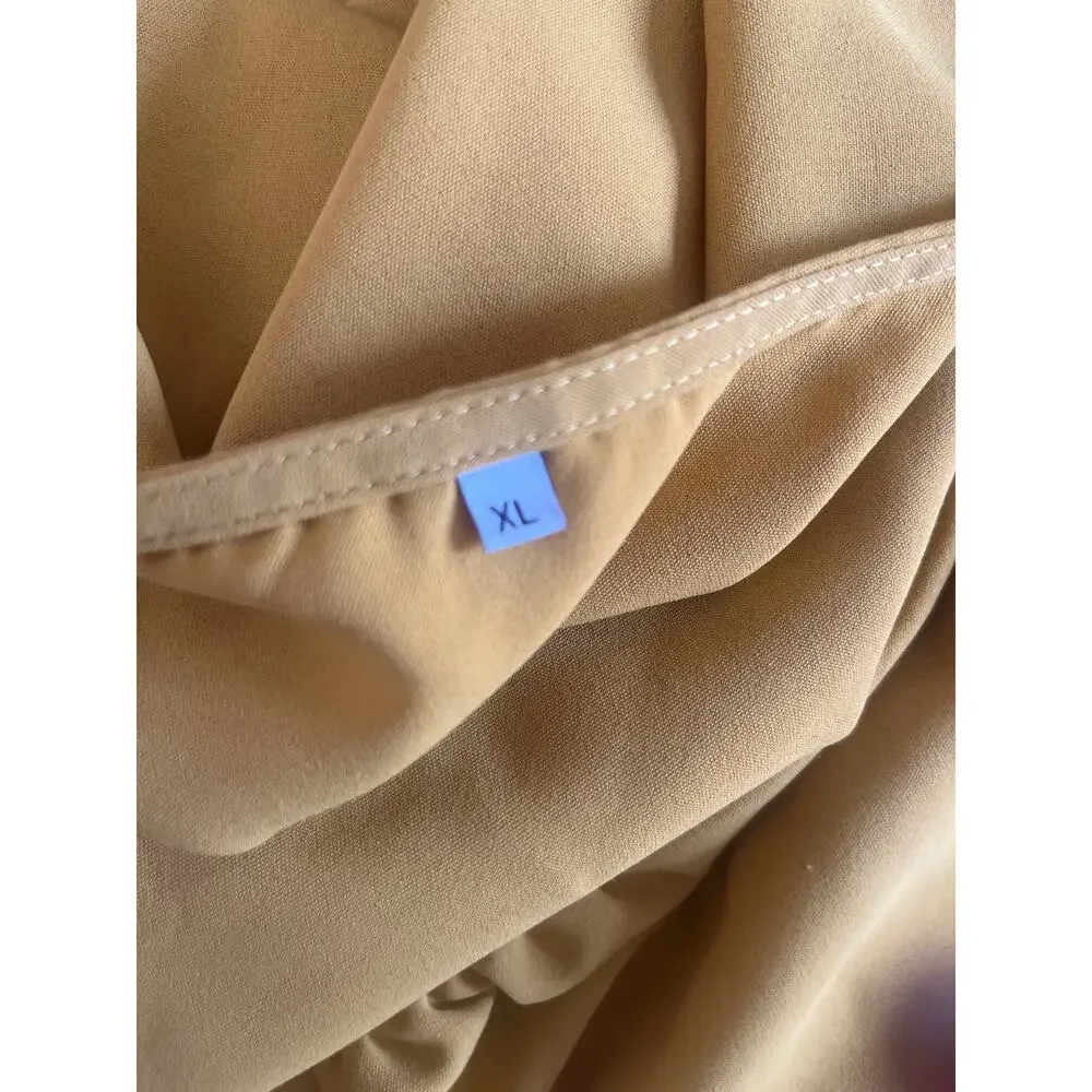 Gorgeous mustard yellow A line dress. Sz XL - Picture 3 of 3
